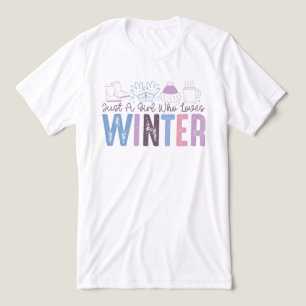 T-shirt En Tri-matière Juste une fille qui aime l'hiver mignonne design s