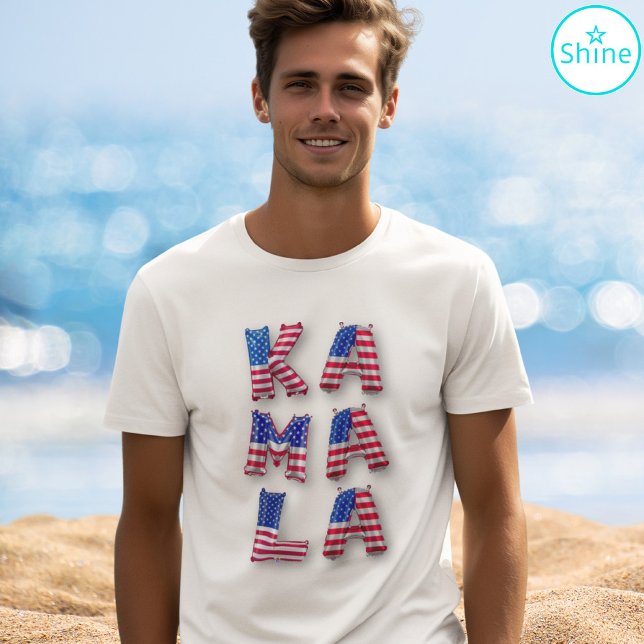 T-shirt En Tri-matière Kamala Harris Democrats États-Unis Pavillon Alphab (Créateur téléchargé)