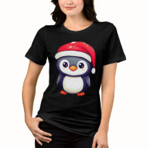 Kawaii Penguin Portant un chapeau de Père Noël cos