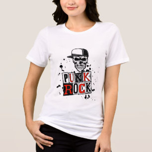 T-shirt En Tri-matière La Punk n'est pas morte : Le crâne rugueux