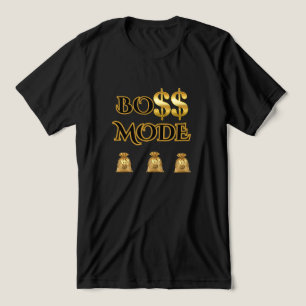 T-SHIRT  EN TRI-MATIÈRE LA RUSE, MODE BOSS HOMMES NOIR OR DÉCONTRACTÉ