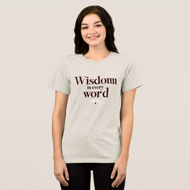 T-shirt En Tri-matière La sagesse dans chaque mot (Recto plein)