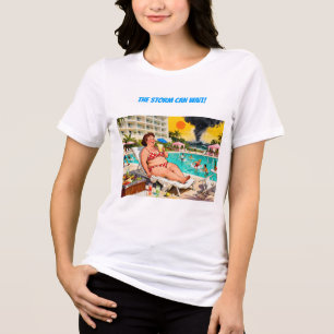 T-shirt En Tri-matière « La tempête peut attendre » – Un dessin animé de