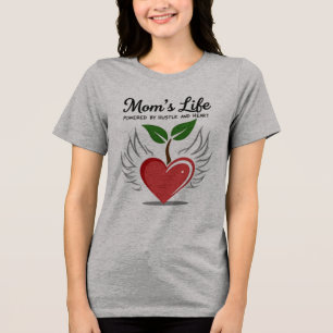 T-shirt En Tri-matière La vie de maman : Powered by Hustle and Heart
