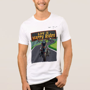 T-shirt En Tri-matière La vie est joyeuse Balades Biker Tee