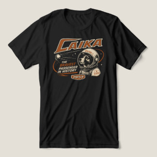 T-SHIRT EN TRI-MATIÈRE LAIKA – THE BRAVEST PASSENGER IN HISTORY