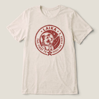 T-SHIRT EN TRI-MATIÈRE LAIKA – THE FIRST TO REACH THE STARS
