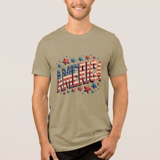 T-shirt En Tri-matière "L'Amérique audacieuse" - Starburst Patriotique Vi