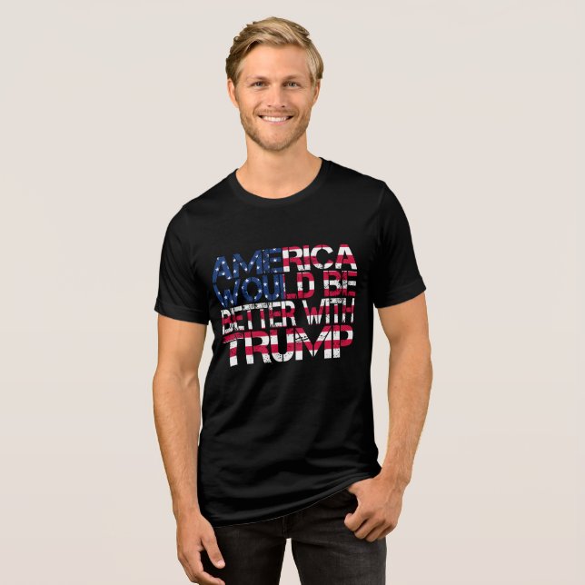 T-shirt En Tri-matière L'Amérique serait meilleure avec Trump Election 20 (Recto plein)