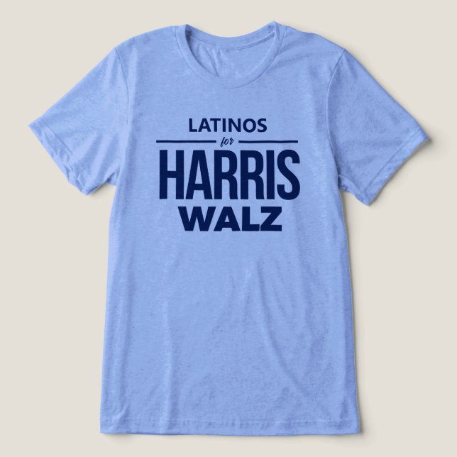 T-shirt En Tri-matière Latinos pour Harris Walz (Design Recto)