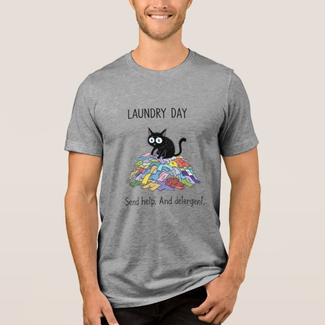 T-shirt En Tri-matière Laundry Day Black Cat Lover Tee (Recto)