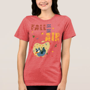 T-shirt En Tri-matière L'automne est dans l'air Raton laveur Automne