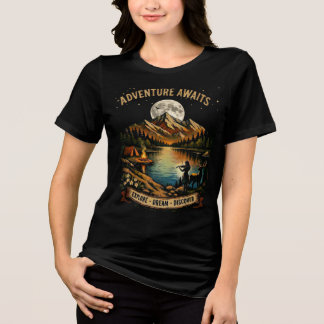 T-shirt En Tri-matière L'aventure attend sous la lune