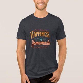 T-shirt En Tri-matière Le bonheur est fait maison - Bella+Canvas Tri-Blen