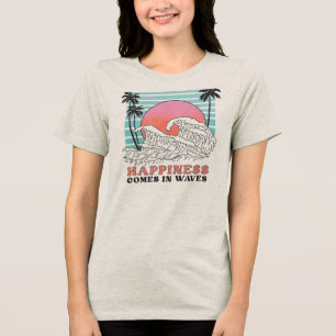 T-shirt En Tri-matière Le Bonheur Vient Dans Les Vagues