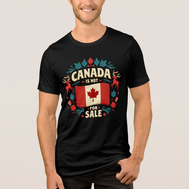 T-shirt En Tri-matière Le Canada n'est pas à vendre (Recto)