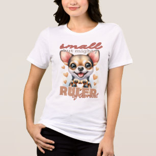 T-SHIRT EN TRI-MATIÈRE LE CHIHUAHUA DE CUTE TAN DIT :