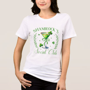 T-shirt En Tri-matière Le Club Social Shamrock   Drôle de St. Patrick I