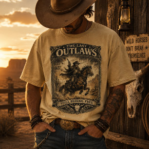 T-shirt En Tri-matière Le Dernier des Hors-la-loi Vintage Western Tee