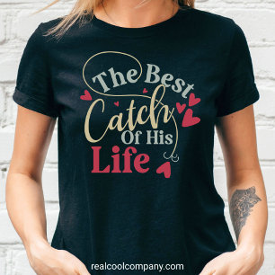 T-shirt En Tri-matière Le Meilleur Poisson de Sa Vie Tee Drôle pour Femme