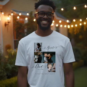 T-shirt En Tri-matière Le meilleur script papa jamais   Garde-photos de f