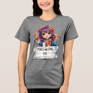 T-shirt En Tri-matière Le Merch anti-Trump contre la paix et l'amour