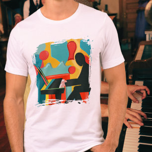 T-shirt En Tri-matière Le Pianiste - Peinture à l'huile originale