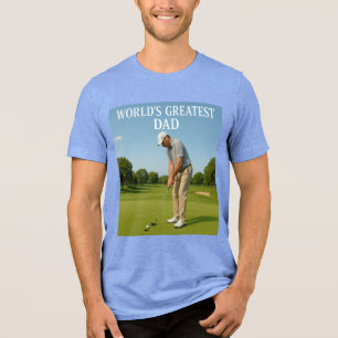 T-shirt En Tri-matière Le plus grand papa du monde - Putting Pro