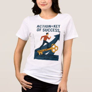 T-shirt En Tri-matière Le pouvoir de l'action pour réussir