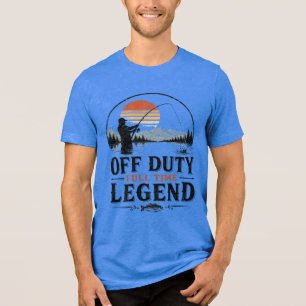 T-shirt En Tri-matière Légende à temps plein hors service' Pêche vintage