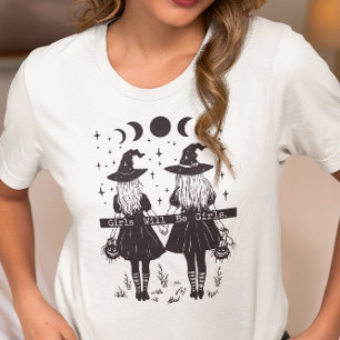 T-shirt En Tri-matière Les filles seront des sorcières vintage Witchy