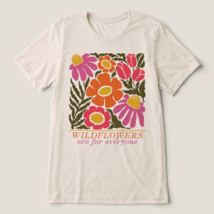 T-shirt En Tri-matière Les fleurs sauvages sont pour tous Style Moderne N