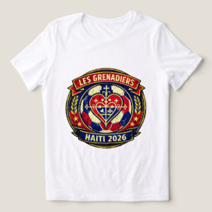 T-shirt En Tri-matière Les Grenadiers Haïti 2026 Football Cœur Inspiré