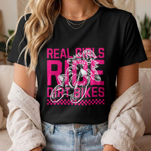 T-shirt En Tri-matière Les vraies filles conduisent des motos de motocros