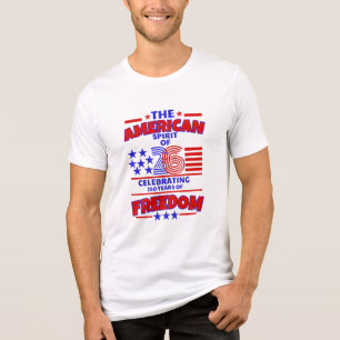 T-SHIRT EN TRI-MATIÈRE L'ESPRIT AMÉRICAIN DE 26:250 ANS DE LIBERTÉ