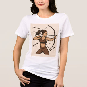 T-shirt En Tri-matière "L'esprit guerrier - La fille avec le cul et la fl