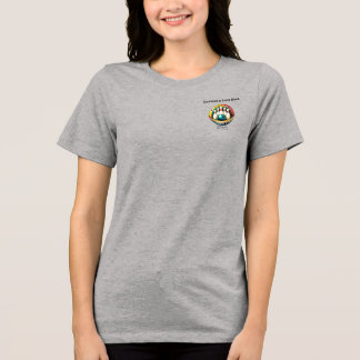 T-SHIRT EN TRI-MATIÈRE LETTRE BLANCHE INSULAIRE FÉMININE