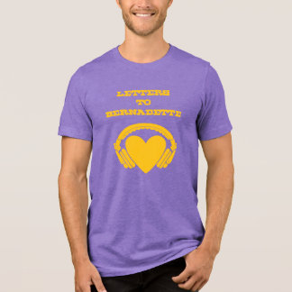 T-shirt En Tri-matière Lettres à Bernadette (violet et or)