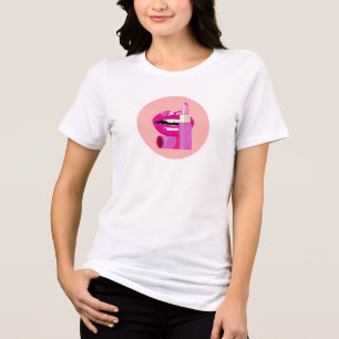 T-shirt En Tri-matière Lèvres
