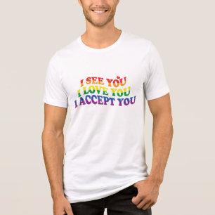 T-shirt En Tri-matière LGBT Je Vous Aime, Je Vous Accepte