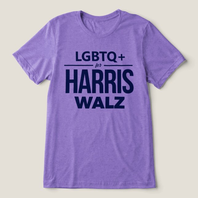 T-shirt En Tri-matière LGBTQ+ pour Harris Walz (Design Recto)