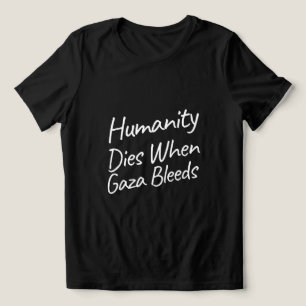 T-shirt En Tri-matière L'humanité meurt quand Gaza saigne le génocide de