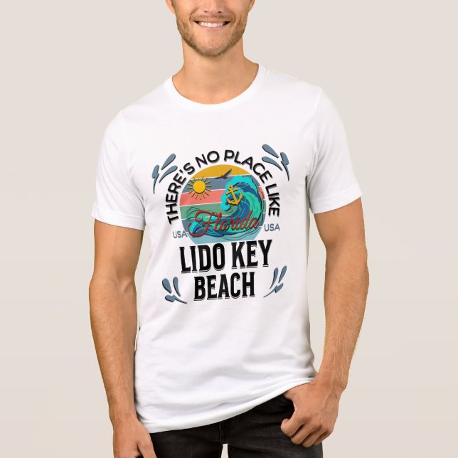 T-shirt En Tri-matière Lido Key Beach, Floride (Recto)