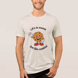 T-shirt En Tri-matière Life is sweet just Like cookies ! off Waite 