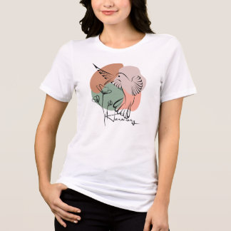 T-shirt En Tri-matière Ligne minimaliste Art et aquarelle Conception de l