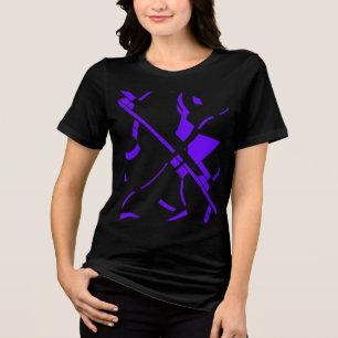 T-shirt En Tri-matière Lignes violettes Wavy Abstrait Contemporary MCM Lo
