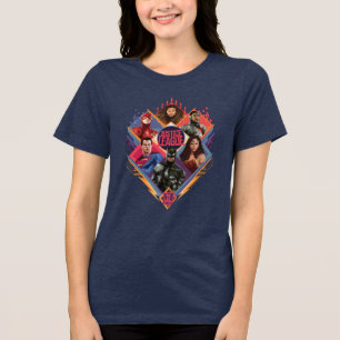 T-shirt En Tri-matière Ligue de Justice Insigne du groupe de hachures d