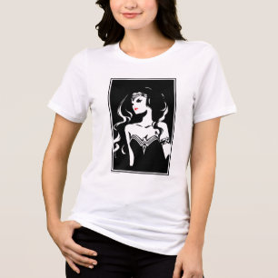 T-shirt En Tri-matière Ligue de Justice Wonder Woman Noir Pop Art