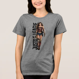 T-shirt En Tri-matière Ligue de Justice Wonder Woman Sur Le Champ De Ba