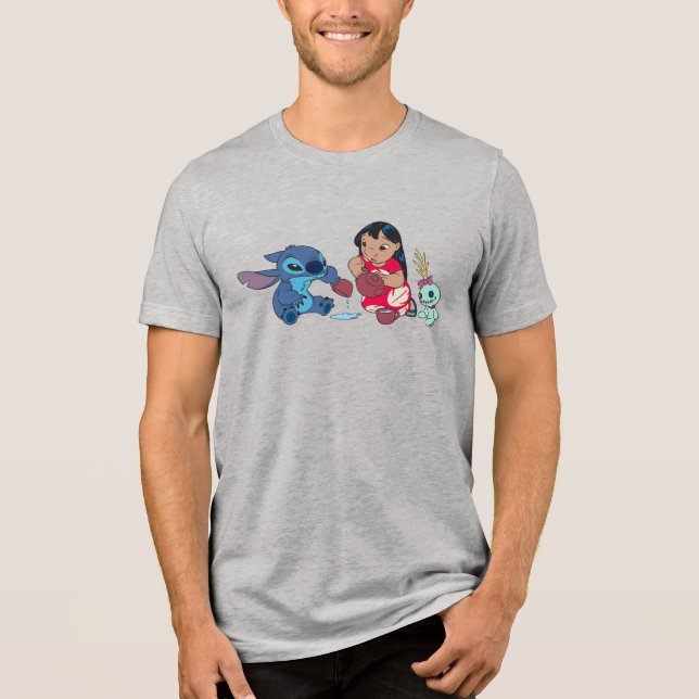 T-shirt En Tri-matière Lilo et Stitch Tea Party (Recto)